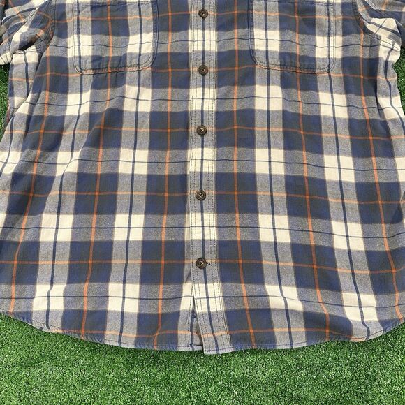 Duluth Trading Co Men's Flannel Shirt Blue Size 2XL Plaid Button Down Pockets - Picture 6 of 16